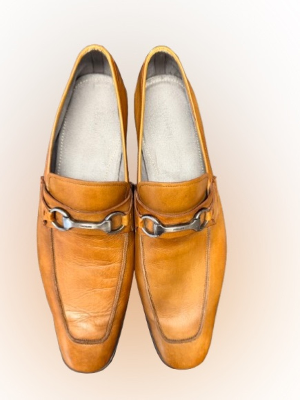 Magnanni Rafa II 15804 Cognac Leather Horsebit Loafers Men’s 12M Made Spain